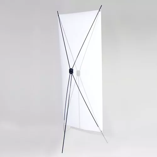 Rückseite, stabiles X-Banner-System