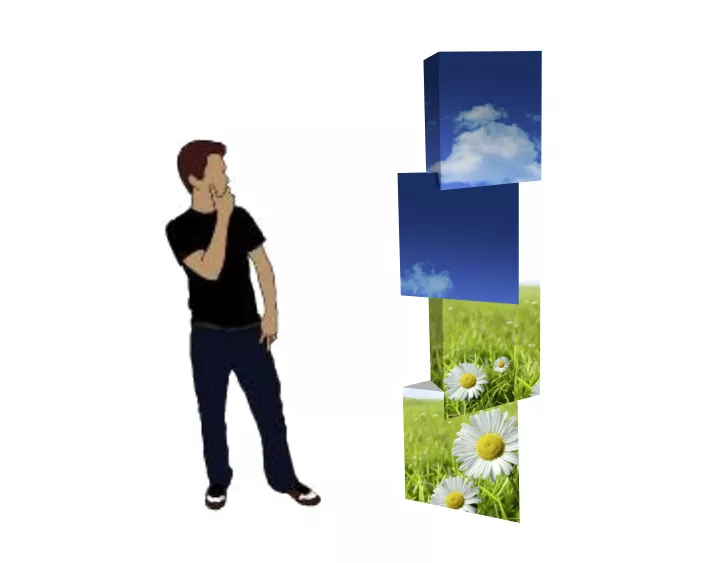 Aufsteller 4 Cubes 1