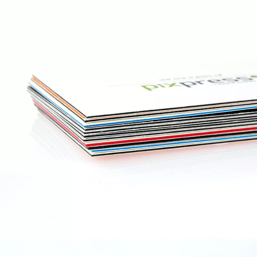 Multilayer Visitenkarten mit Farbstreifen 1