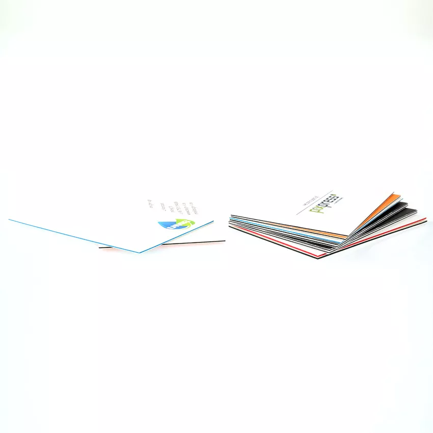 Multilayer Visitenkarten mit Farbstreifen 1