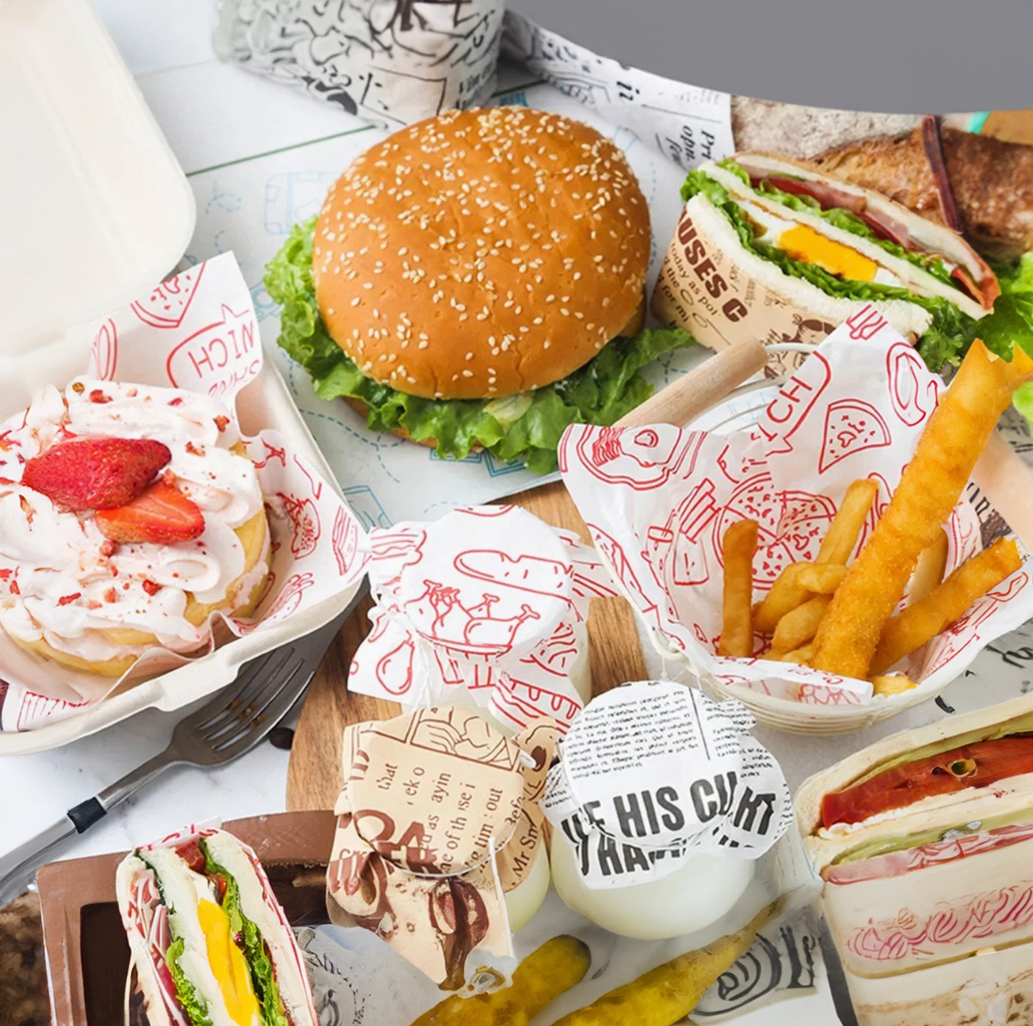 Burgerpapier bedrucken