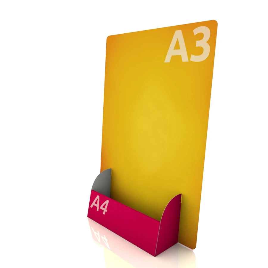 Display Aufsteller "Copenhagen" (A3 Display mit DIN A4 Regalfach) 1