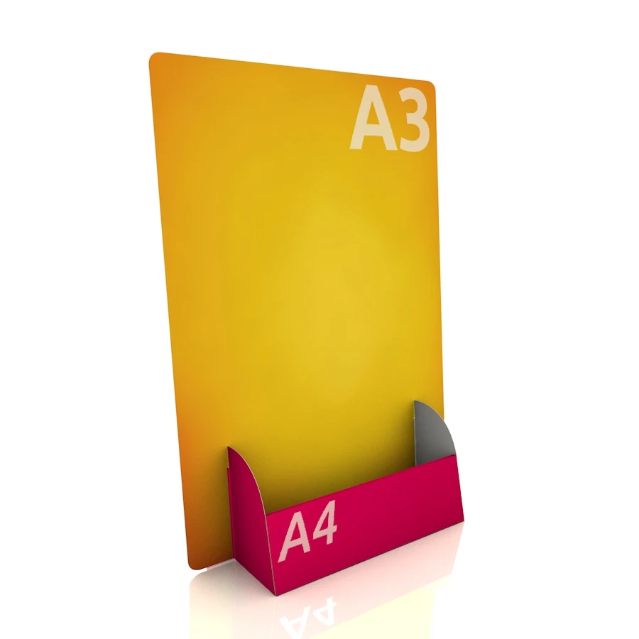 Display Aufsteller "Copenhagen" (A3 Display mit DIN A4 Regalfach) 1
