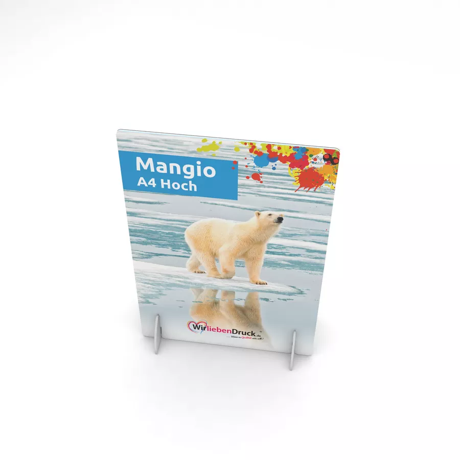 Tischaufsteller Mangio A4 Hoch (doppelseitig) 1