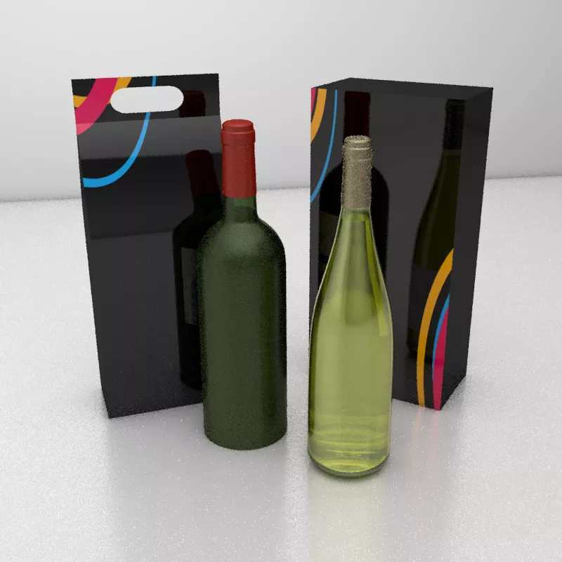 Verpackung für 2 Sekt- oder Weinflaschen 1