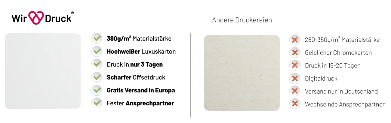Druckvergleich Klappschachtel