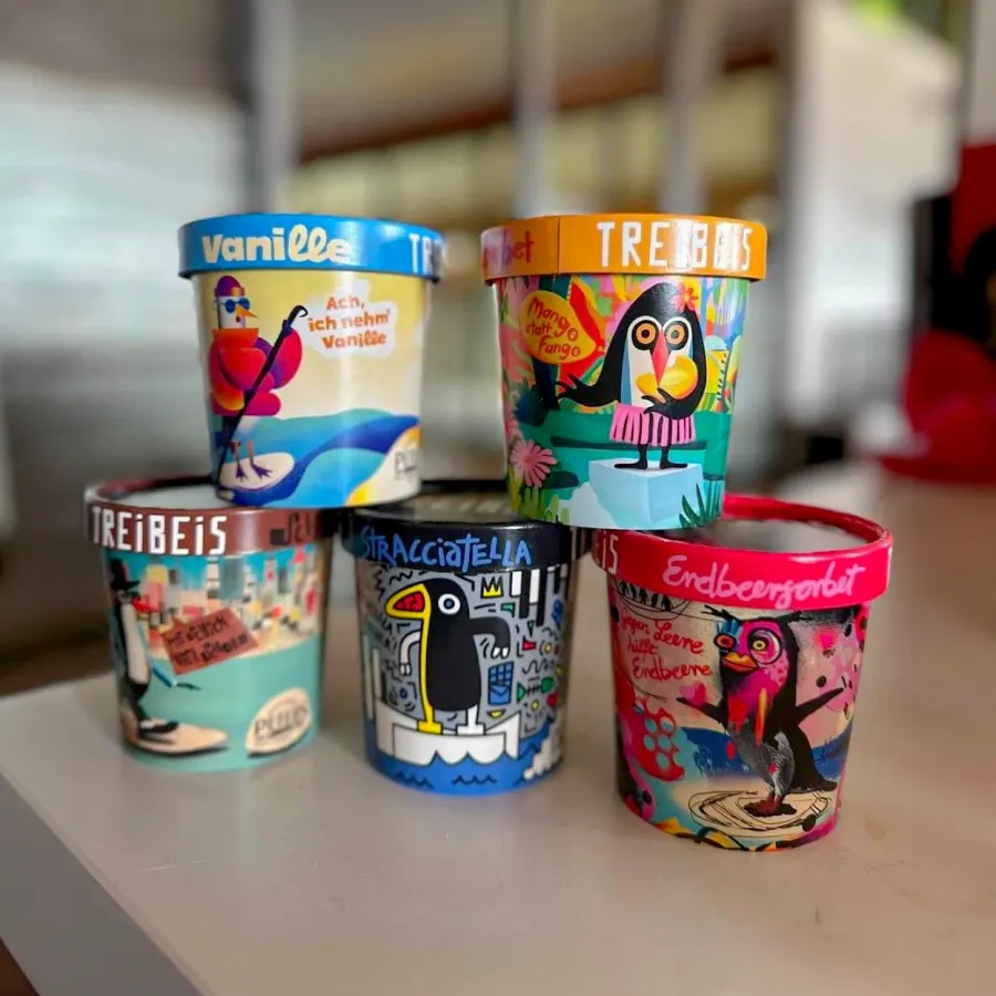 Eisbecher mit Deckel