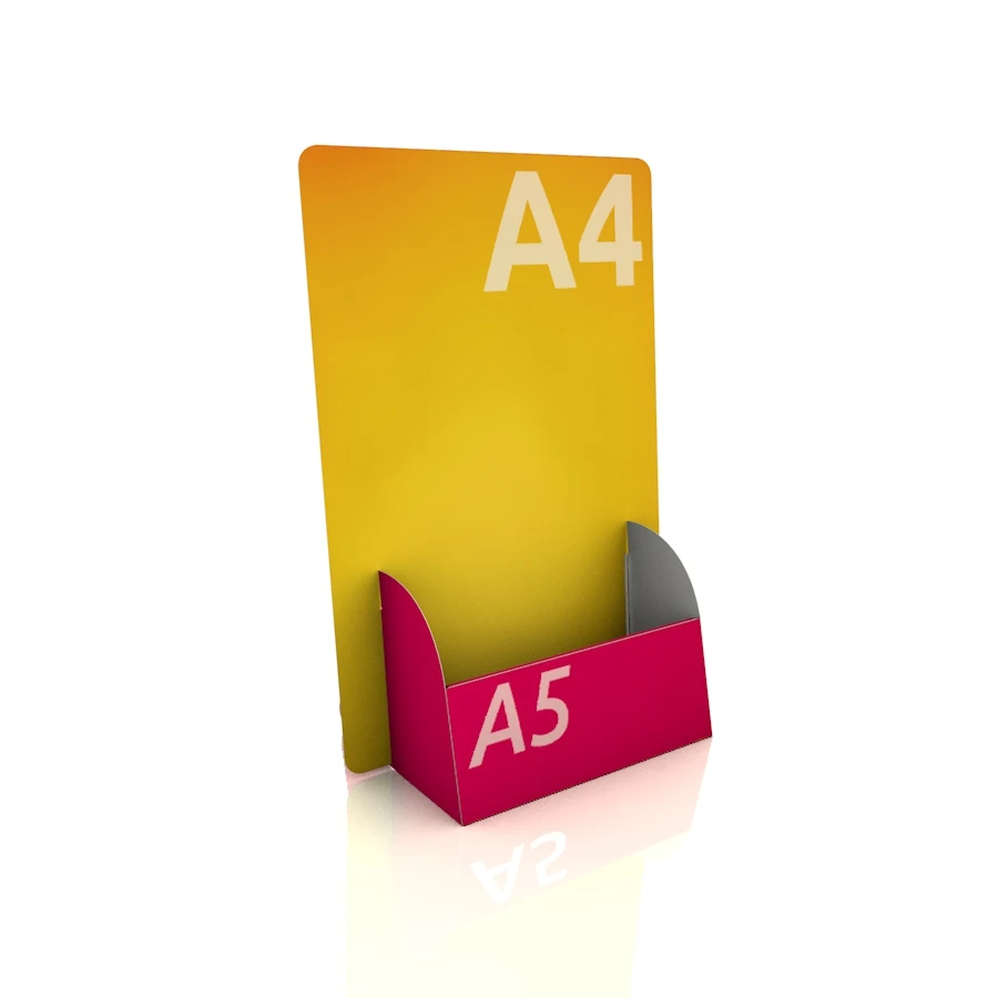 Display Aufsteller Kedros (A4 Display mit DIN A5 Regalfach) 1