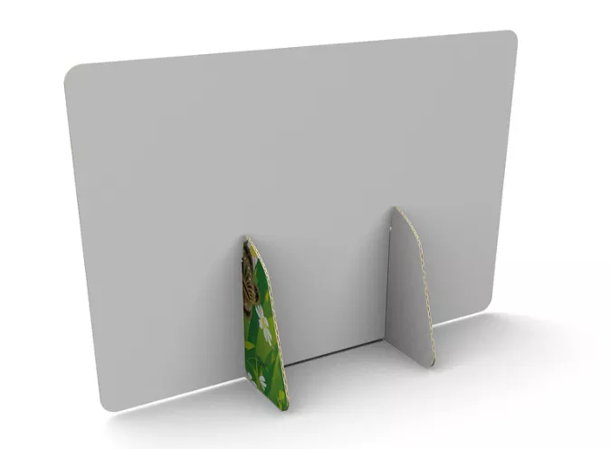 Display Aufsteller "Kokkari" (A4 Quer Display mit DIN A6 Regalfach) 1
