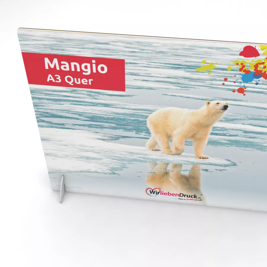 Tischaufsteller Mangio A3 Quer (doppelseitig) 1