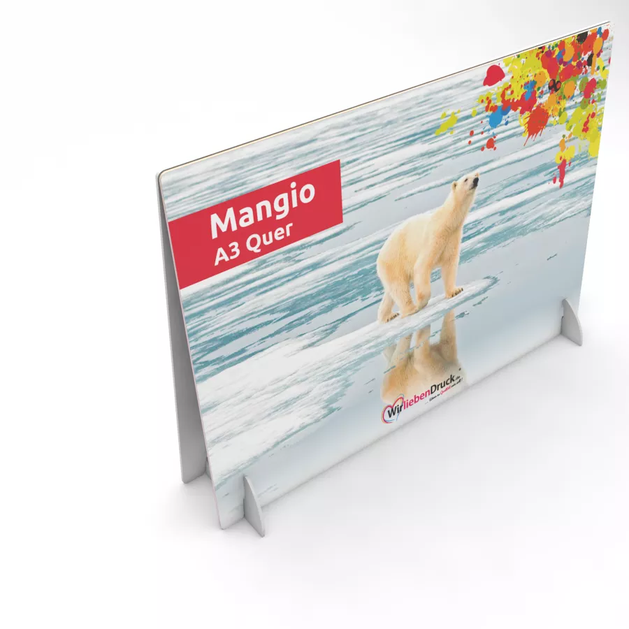 Tischaufsteller Mangio A3 Quer (doppelseitig) 1