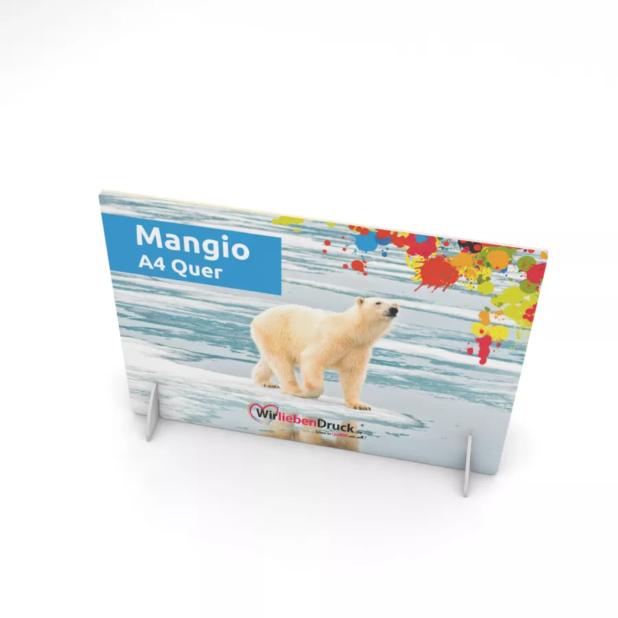 Tischaufsteller Mangio A4 Quer (doppelseitig) 1
