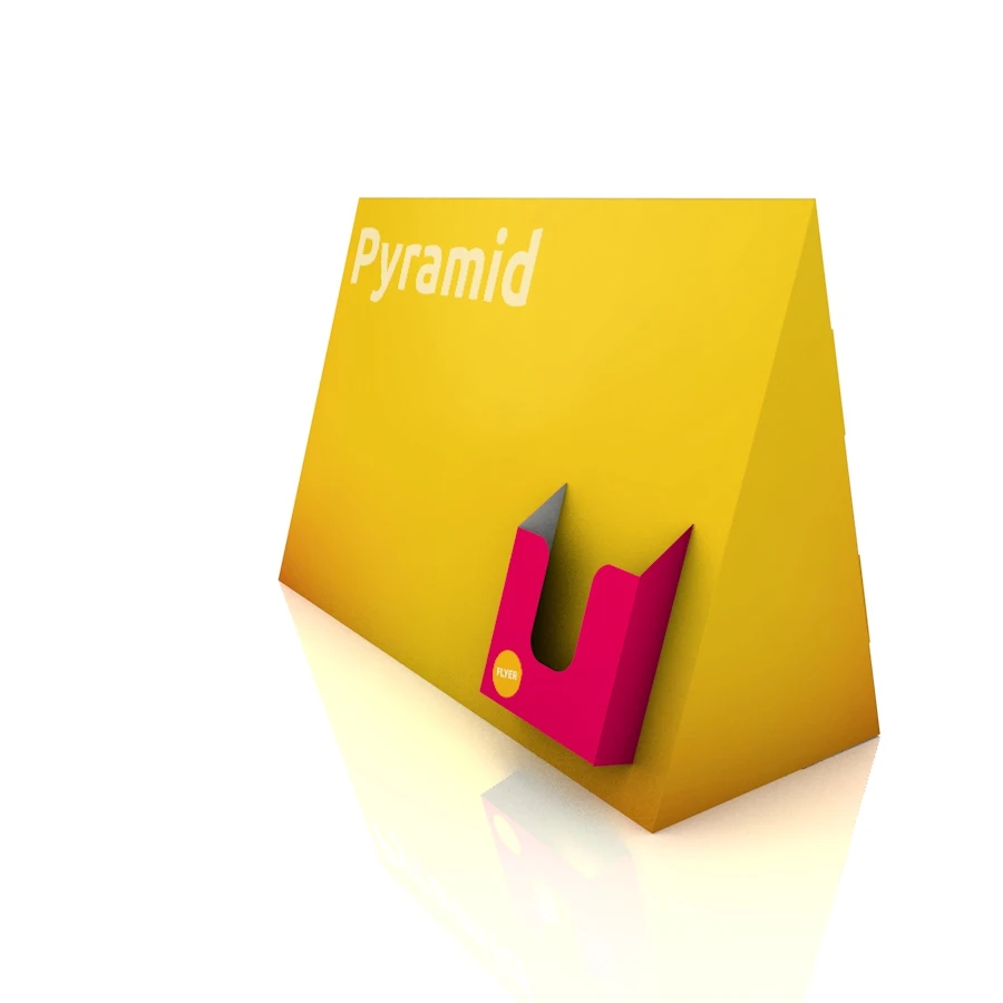 Tischdisplay "Pyramid" inkl. DIN A5 Flyerhalter 1