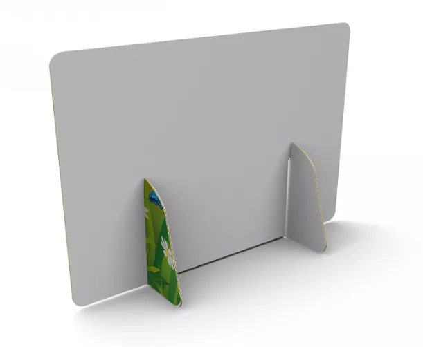 Display Aufsteller "Vathy" (A4 Quer Display mit DIN A5 Regalfach) 1
