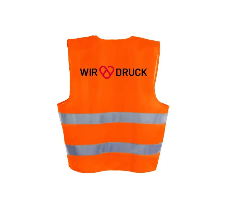 Orangene Warnwesten