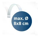 8 x 8  cm